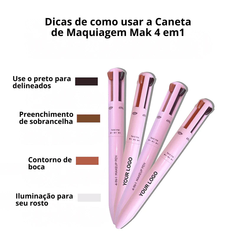 Caneta 4EM1 de Maquiagem - MakePro